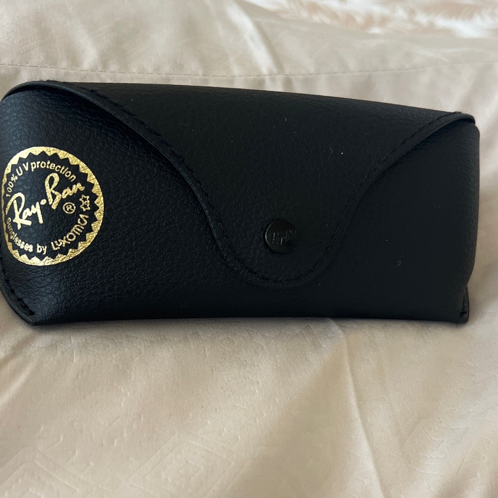 Ray-Ban Black Sunglasses Case with Gold Logo